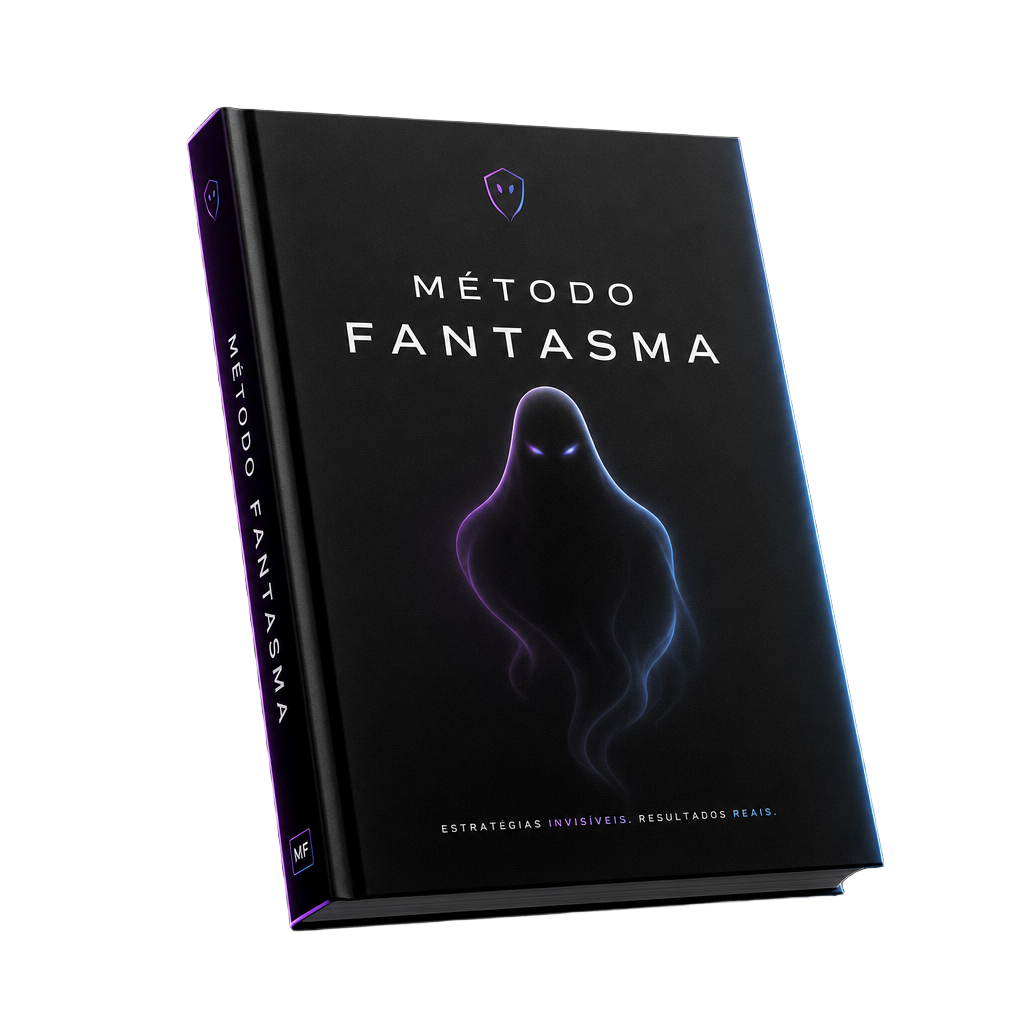 Mockup 3D do eBook Método Fantasma