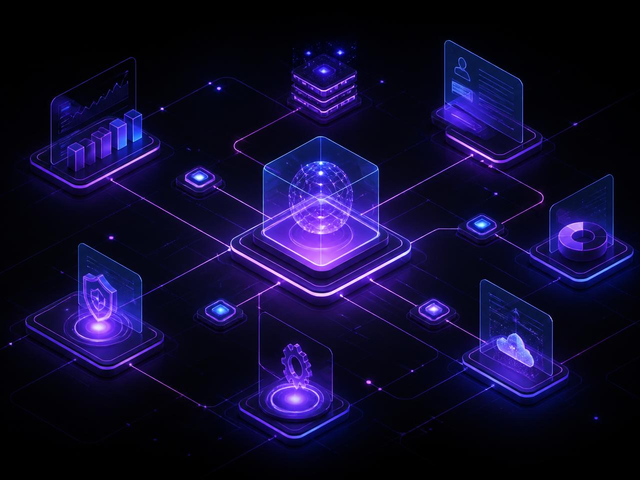 Ilustração de uma operação digital automatizada